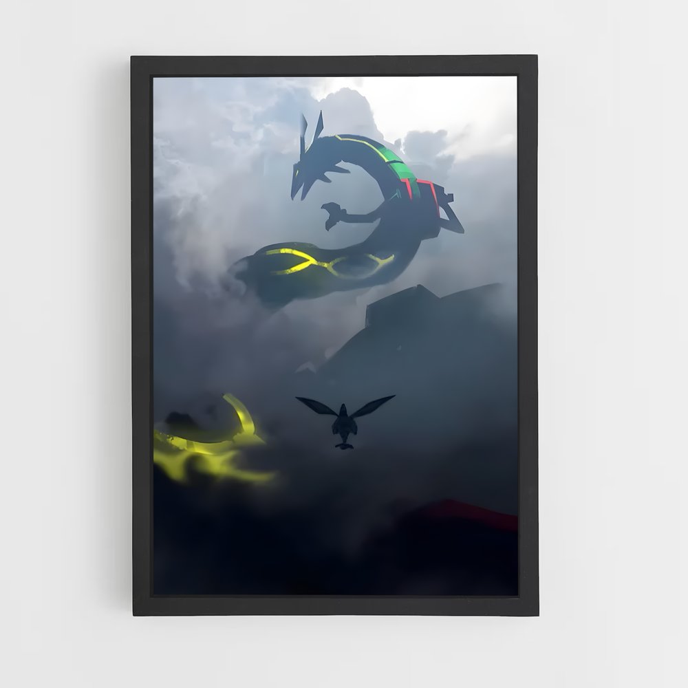 Poster Rayquaza ciel – affiche Pokemon (vue 2)