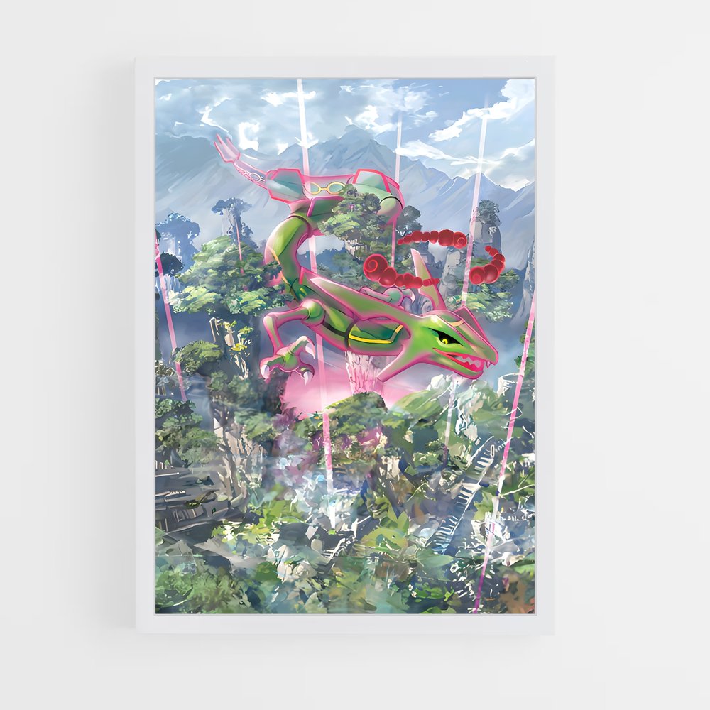 Poster Rayquaza de dragon – affiche Pokemon (vue 3)