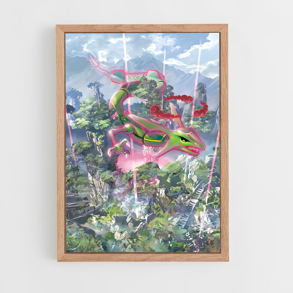 Poster Rayquaza de dragon – affiche Pokemon (vue 4)
