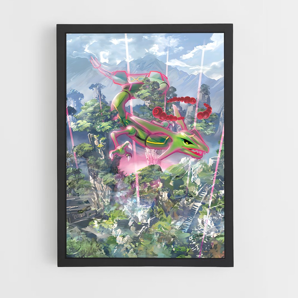 Poster Rayquaza de dragon – affiche Pokemon (vue 2)