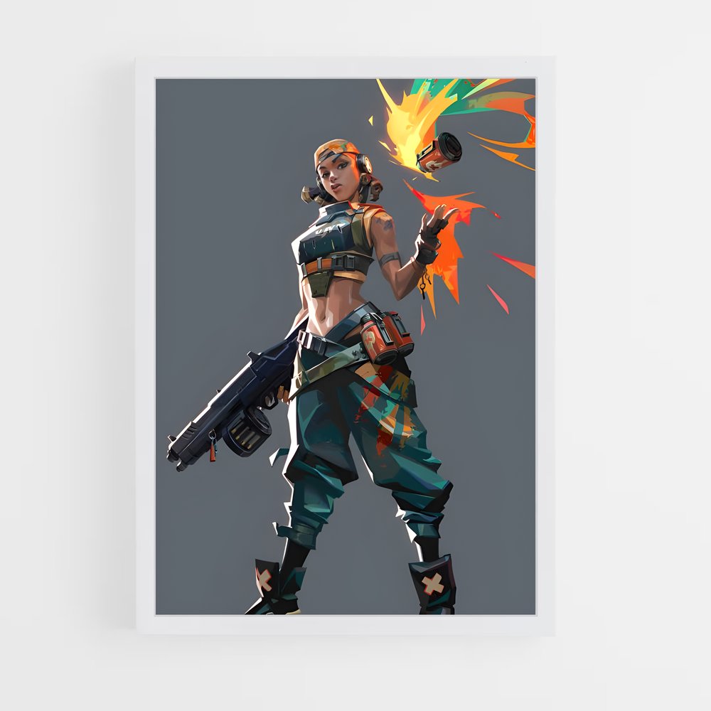 Poster Flamme et Acier – affiche Valorant (vue 3)