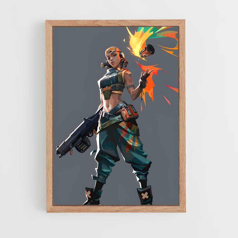 Poster Flamme et Acier – affiche Valorant (vue 4)