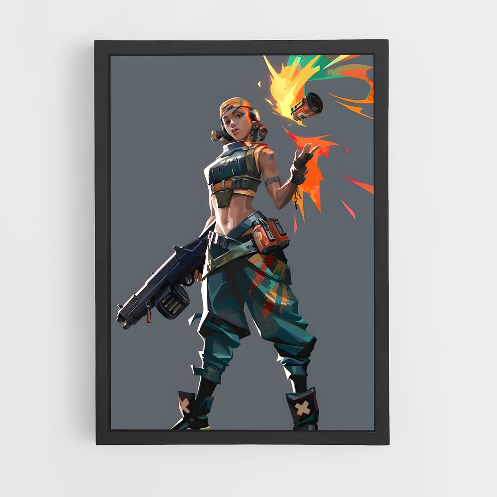 Poster Flamme et Acier – affiche Valorant (vue 2)
