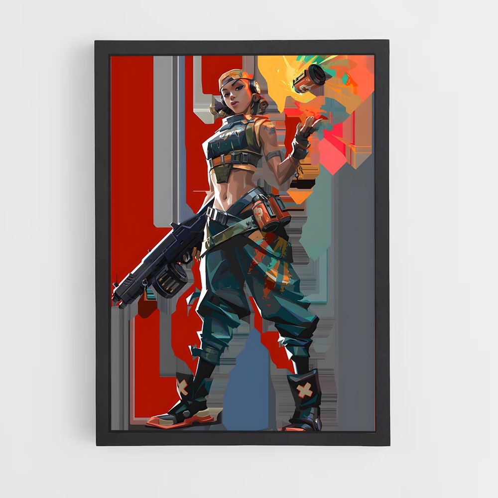 Poster Raze Femme – affiche Valorant (vue 2)