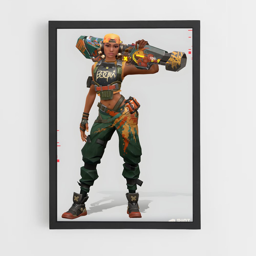 Poster Raze ligne – affiche Valorant (vue 2)