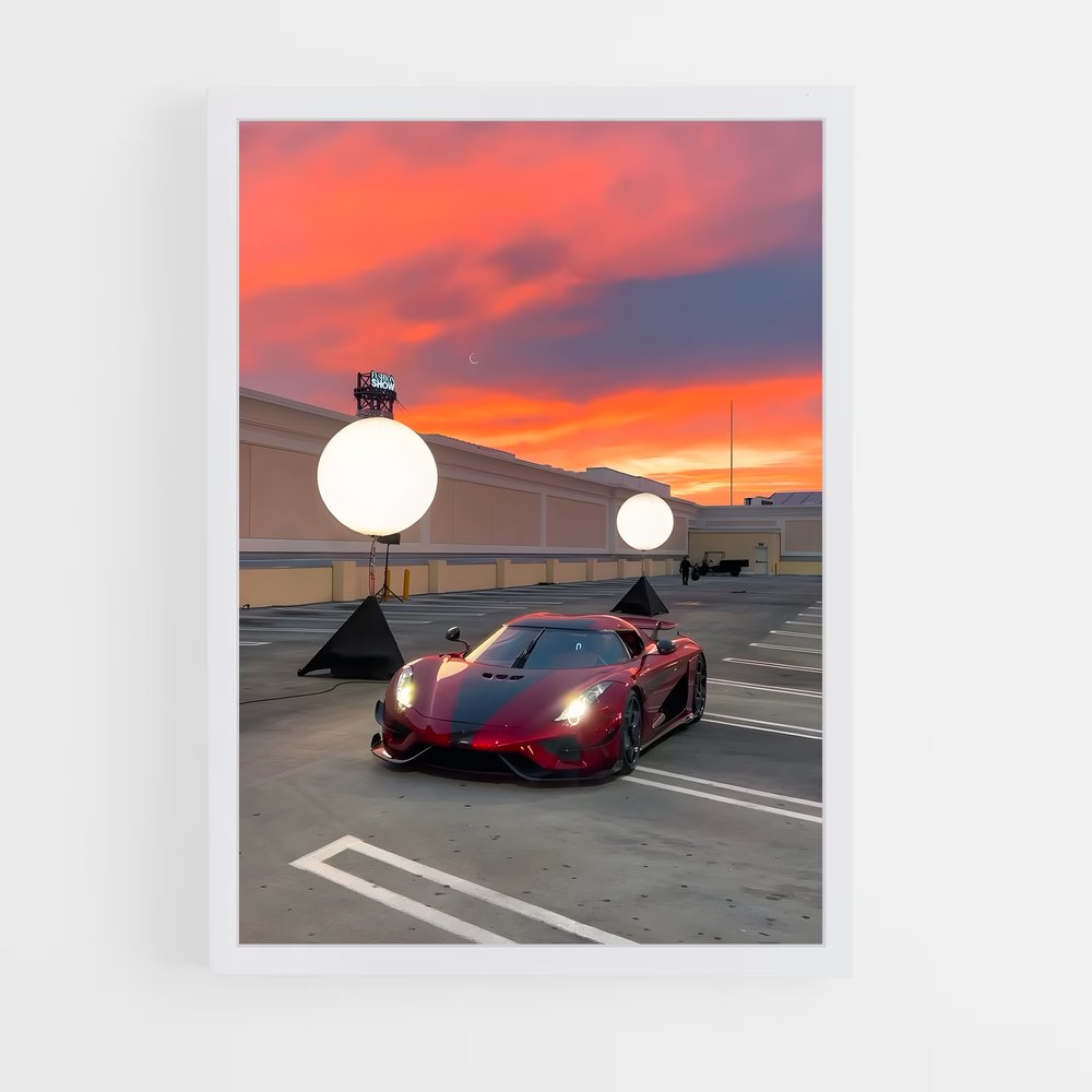 Poster passion de rouge – affiche Koenigsegg (vue 3)
