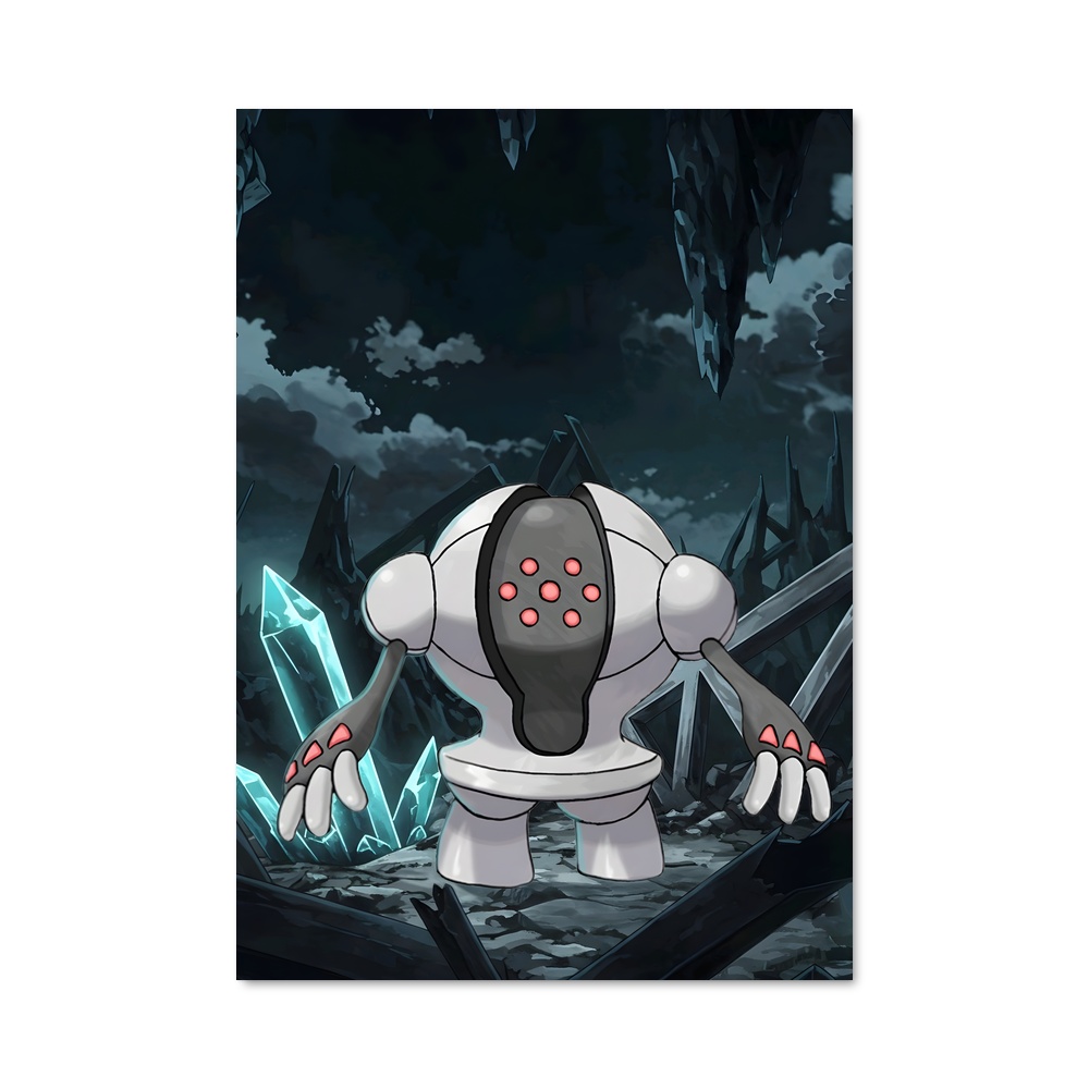 Poster Registeel dans la Grotte Mystérieuse – affiche Pokemon