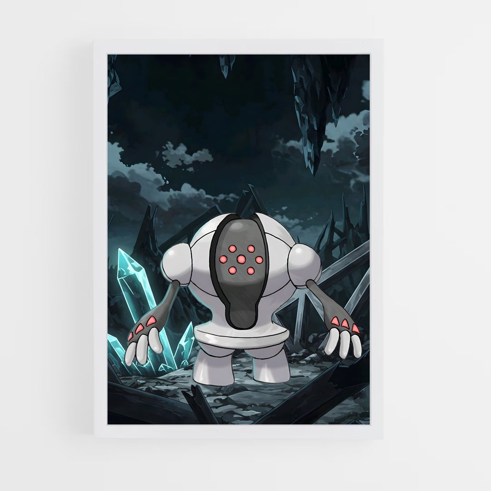 Poster Registeel dans la Grotte Mystérieuse – affiche Pokemon (vue 3)