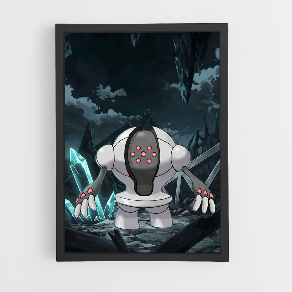 Poster Registeel dans la Grotte Mystérieuse – affiche Pokemon (vue 2)