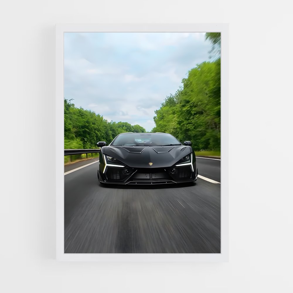 Poster La Route Noire – affiche Lamborghini (vue 3)