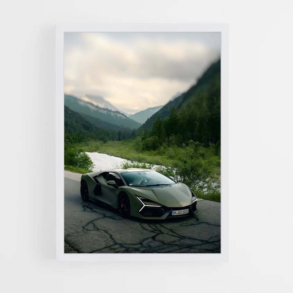 Poster Revuelto Route – affiche Lamborghini (vue 3)