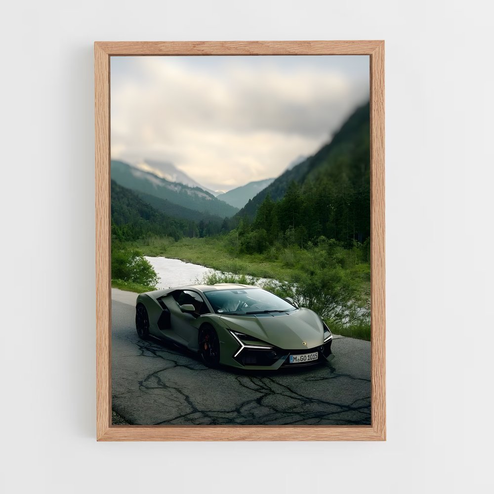 Poster Revuelto Route – affiche Lamborghini (vue 4)