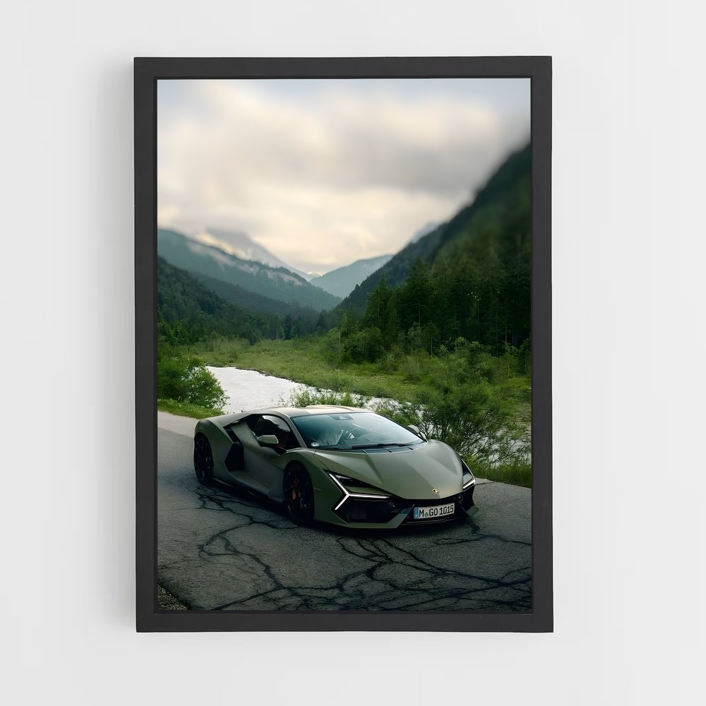 Poster Revuelto Route – affiche Lamborghini (vue 2)