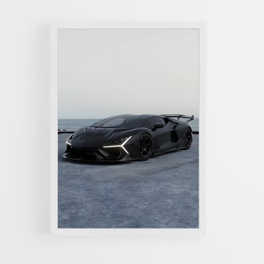 Poster Lambretta Noir – affiche Lamborghini (vue 3)