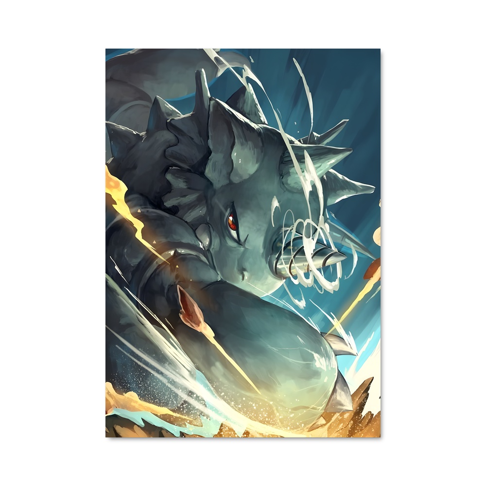 Poster Rhydon feu – affiche Pokemon