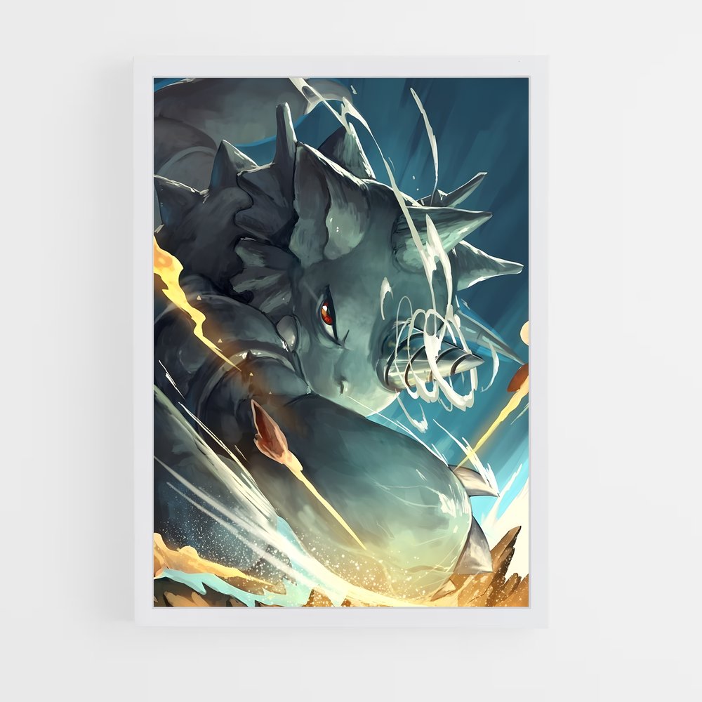 Poster Rhydon feu – affiche Pokemon (vue 3)