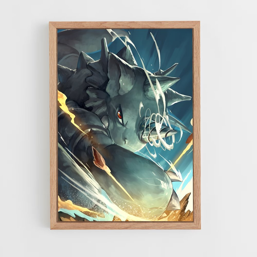 Poster Rhydon feu – affiche Pokemon (vue 4)