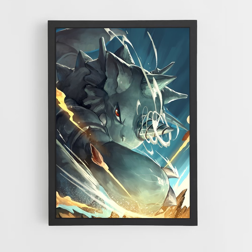 Poster Rhydon feu – affiche Pokemon (vue 2)