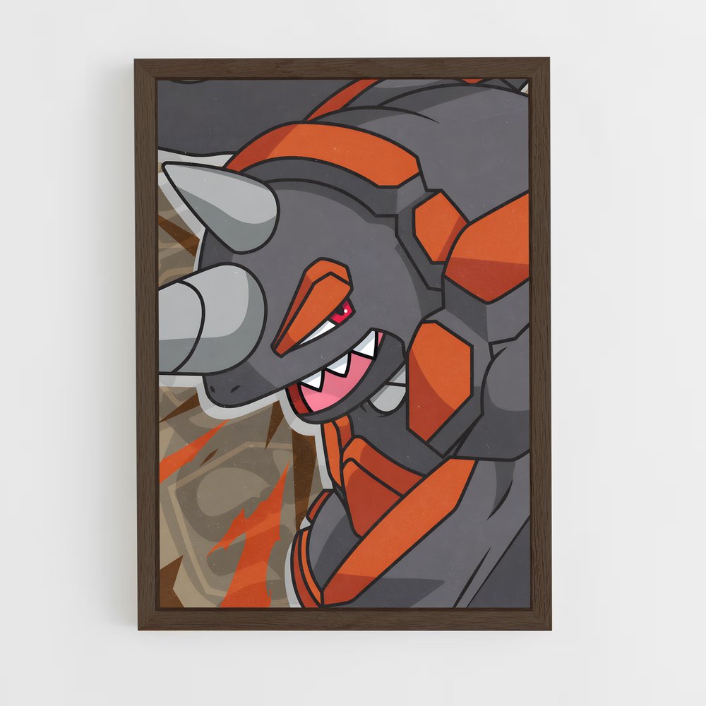 Poster Rhyperior Rouge et Noir – affiche Pokemon (vue 5)