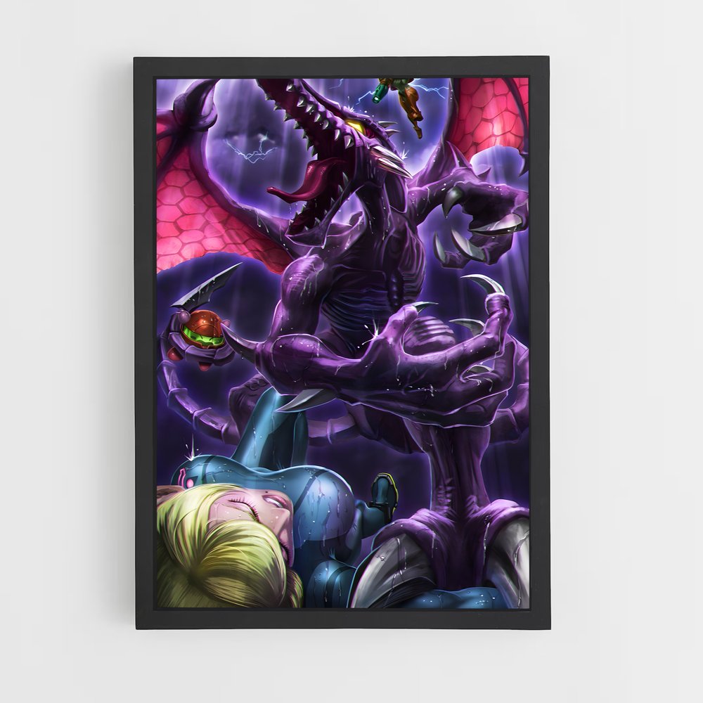 Poster Tempête de Dragons – affiche Metroid (vue 2)