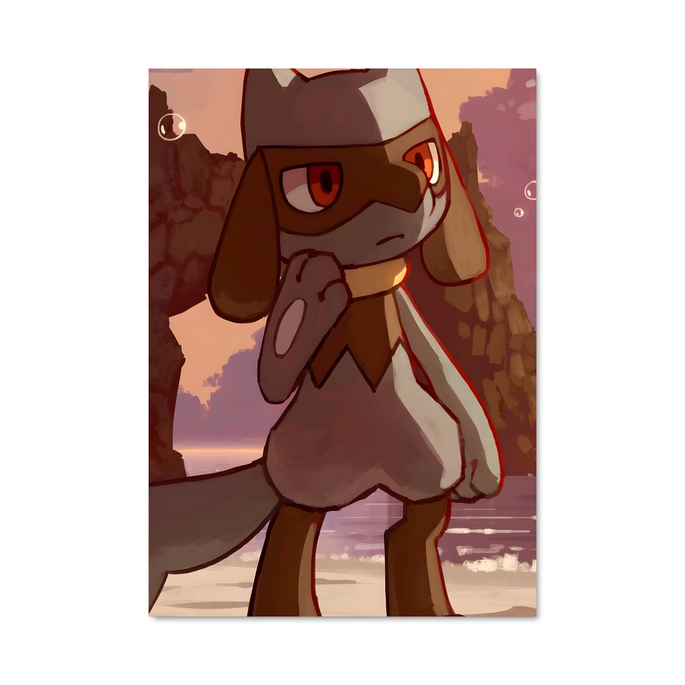 Poster Riolu Joyeux – affiche Pokemon