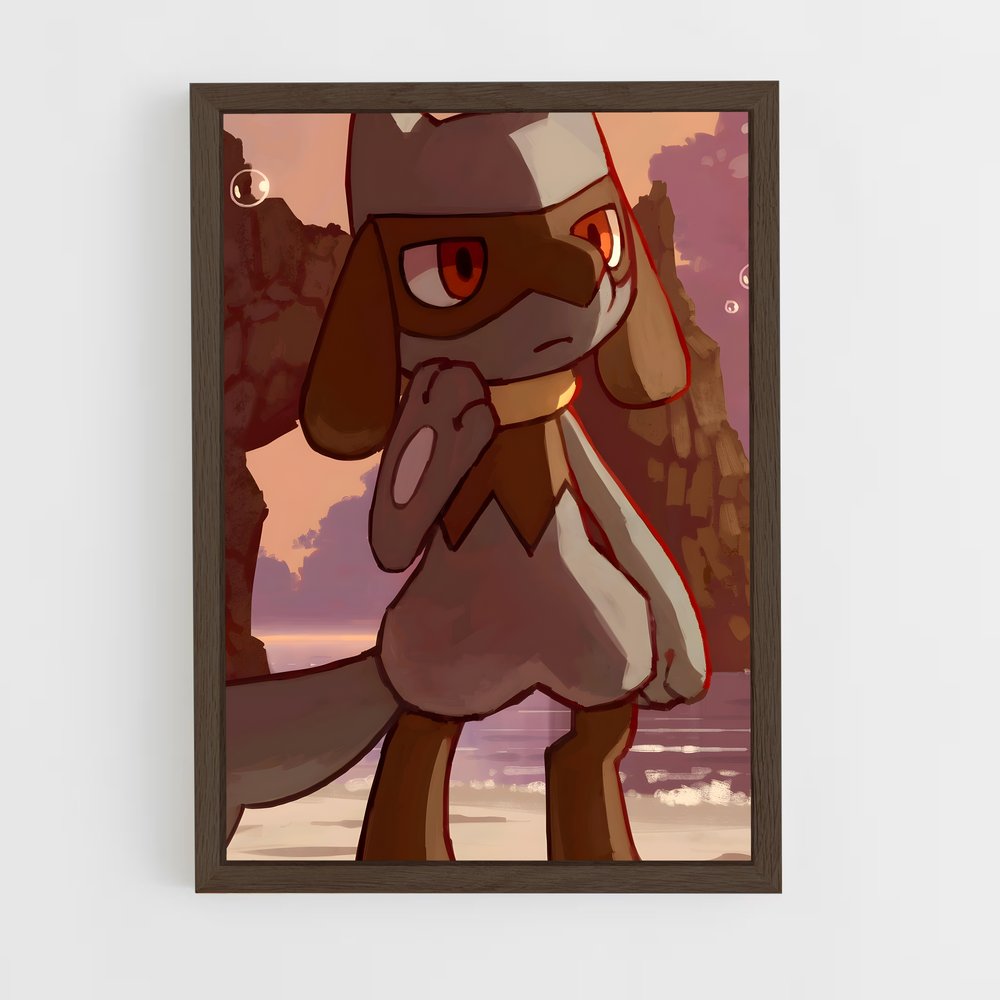 Poster Riolu Joyeux – affiche Pokemon (vue 5)