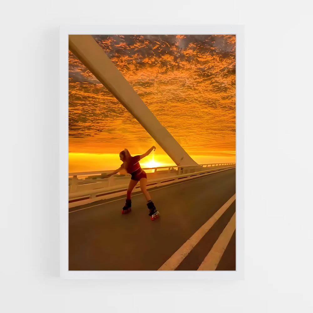 Poster Sunset Inline – affiche Rollerblade (vue 3)