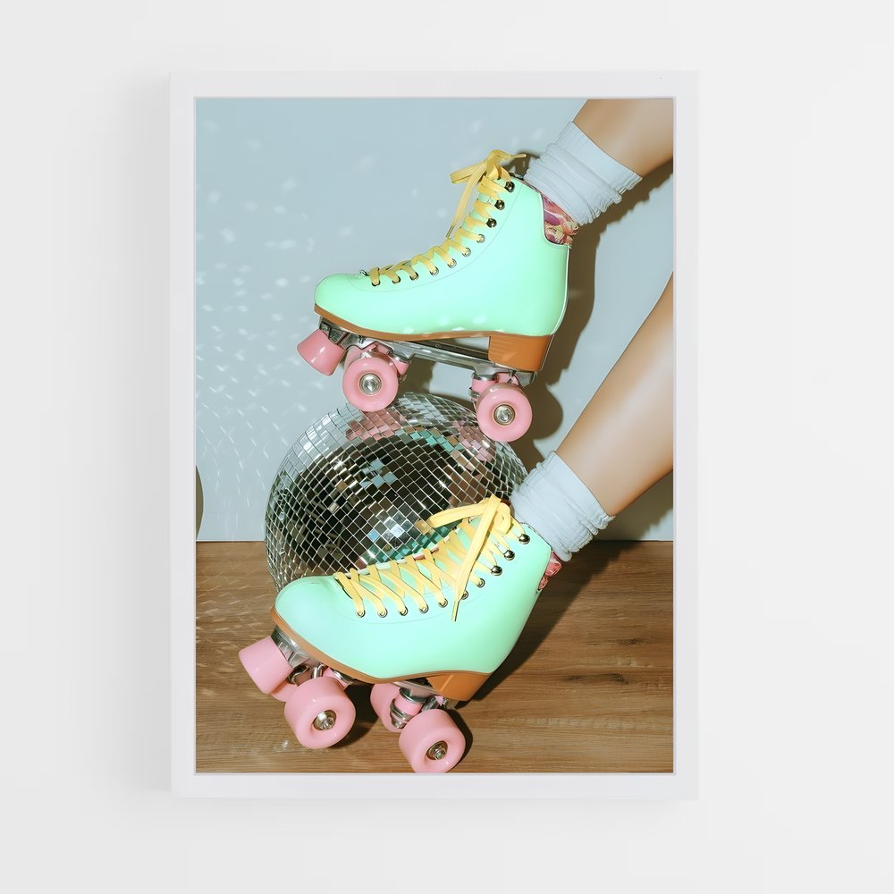 Poster Disco Skater – affiche Rollerblade (vue 3)
