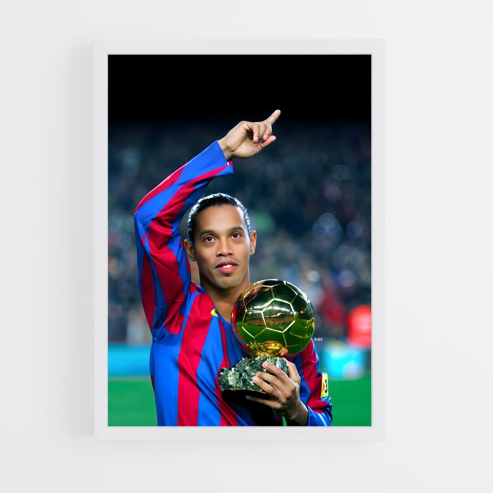 Poster Ronaldinho en Action (vue 3)