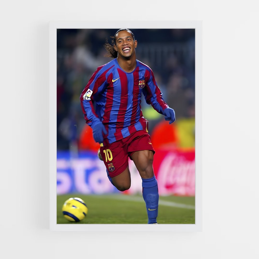 Poster Ronaldinho Football (vue 3)