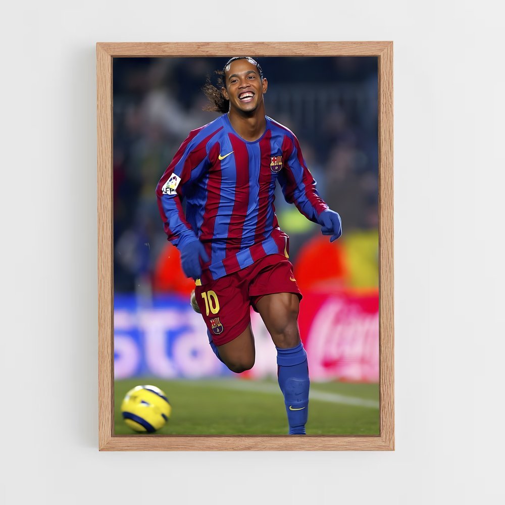 Poster Ronaldinho Football (vue 4)