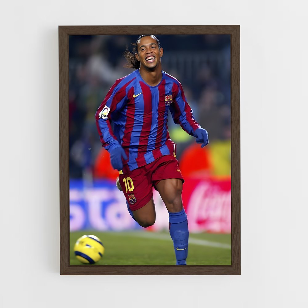 Poster Ronaldinho Football (vue 5)