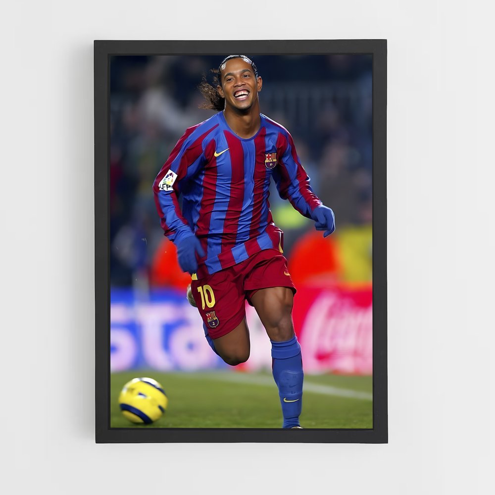 Poster Ronaldinho Football (vue 2)