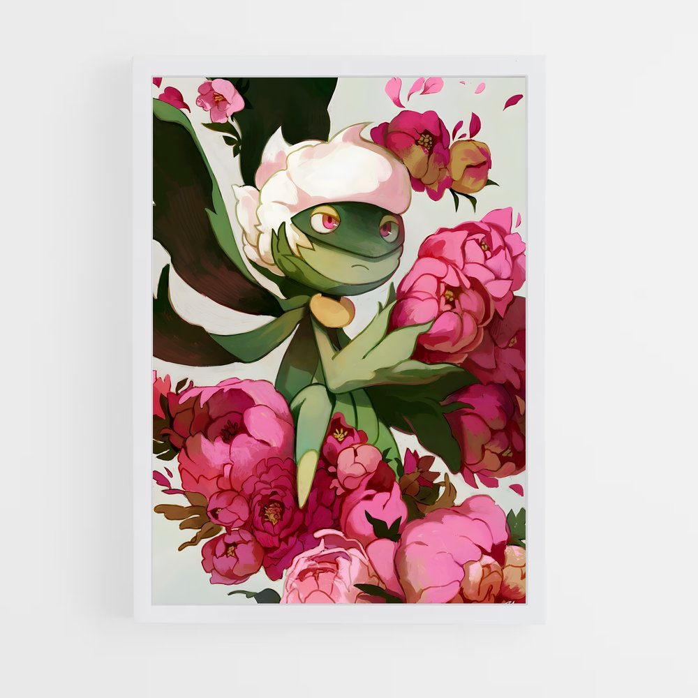 Poster Chat Fleurissant – affiche Pokemon (vue 3)