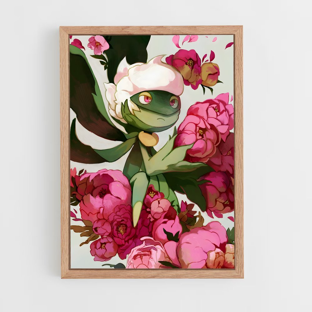 Poster Chat Fleurissant – affiche Pokemon (vue 4)