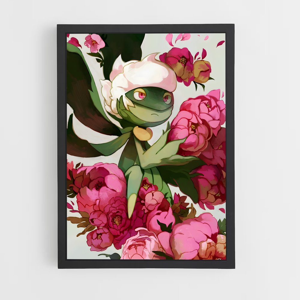 Poster Chat Fleurissant – affiche Pokemon (vue 2)