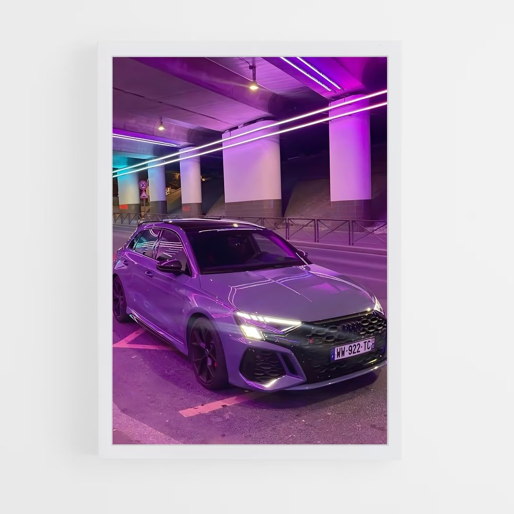 Poster Lumières Violettes – affiche Audi (vue 3)