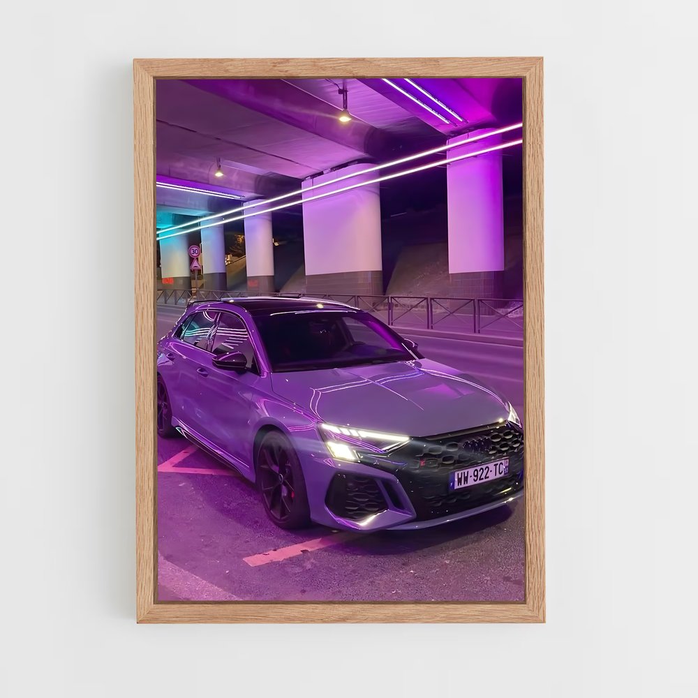 Poster Lumières Violettes – affiche Audi (vue 4)