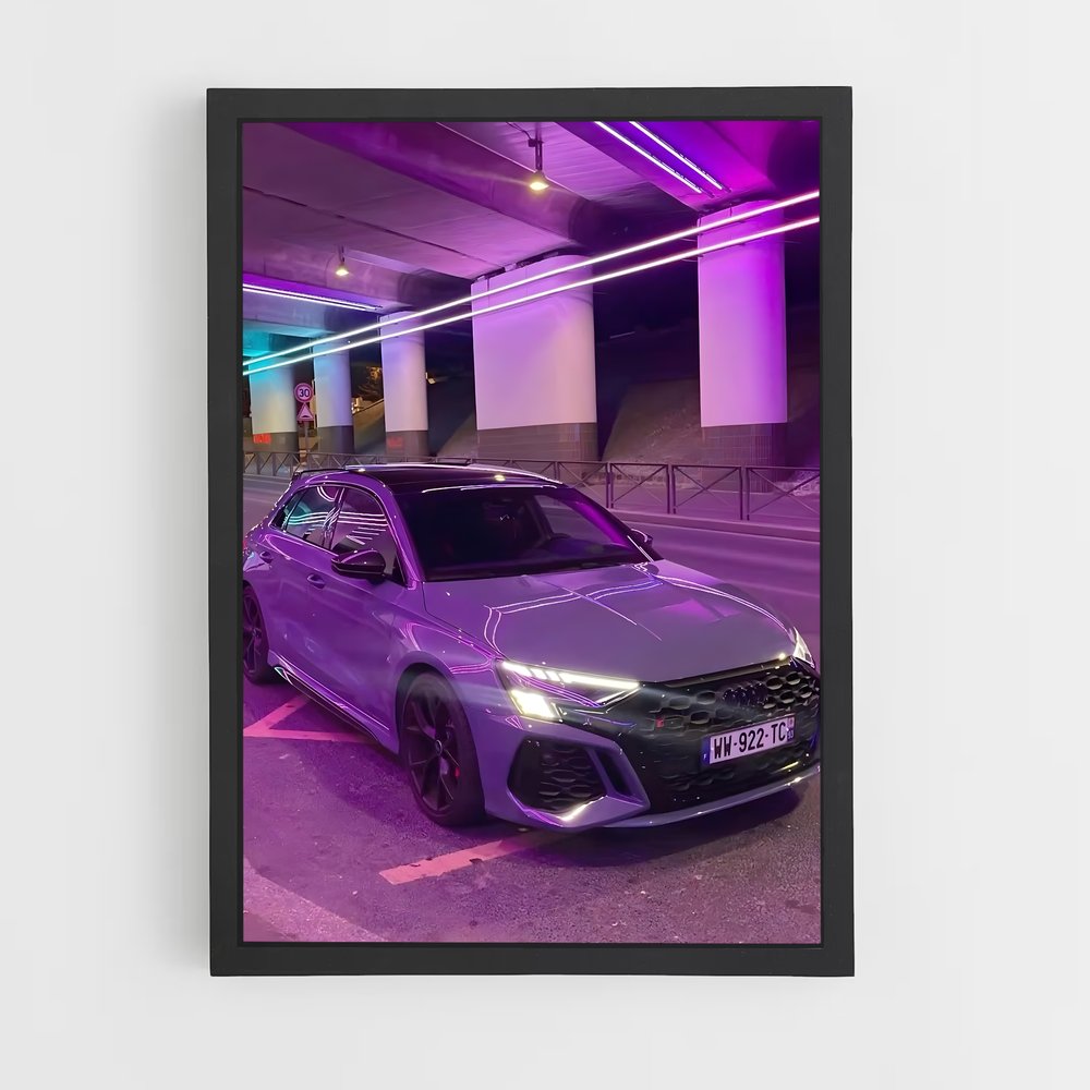 Poster Lumières Violettes – affiche Audi (vue 2)