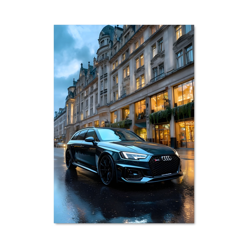 Poster Audi sous la Pluie