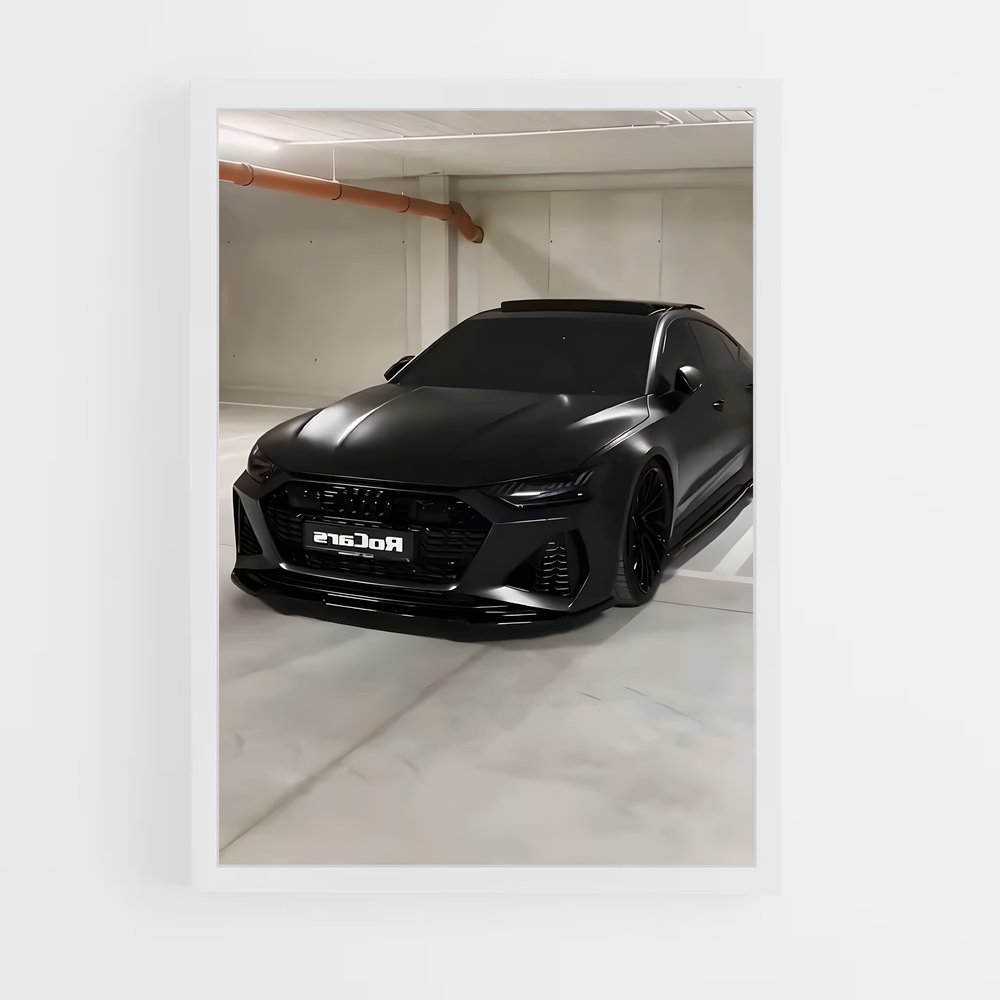 Poster Garage Noir – affiche Audi (vue 3)
