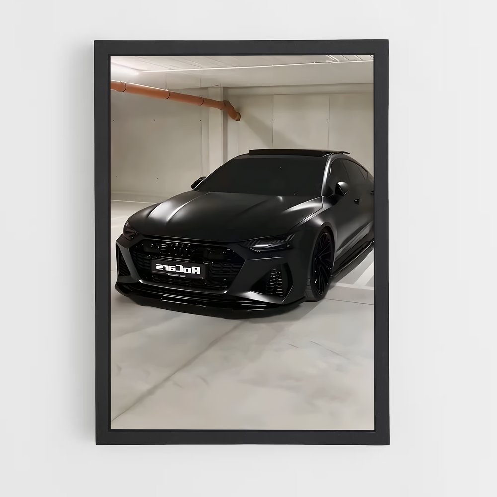 Poster Garage Noir – affiche Audi (vue 2)