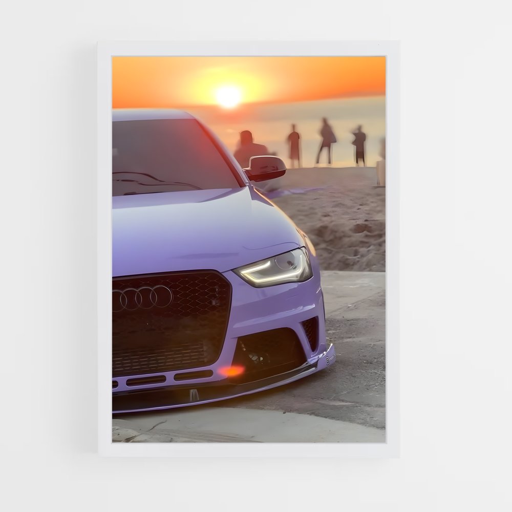 Poster coucher soleil – affiche Audi (vue 3)