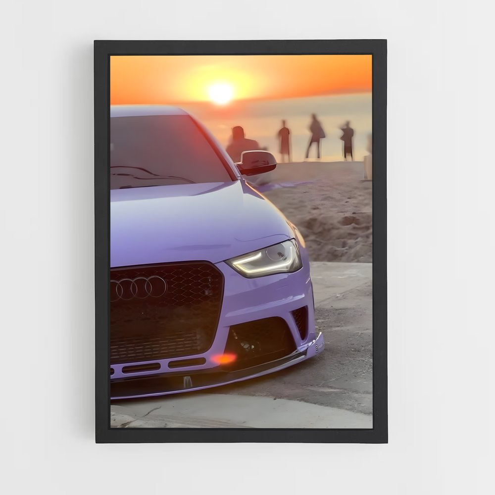 Poster coucher soleil – affiche Audi (vue 2)