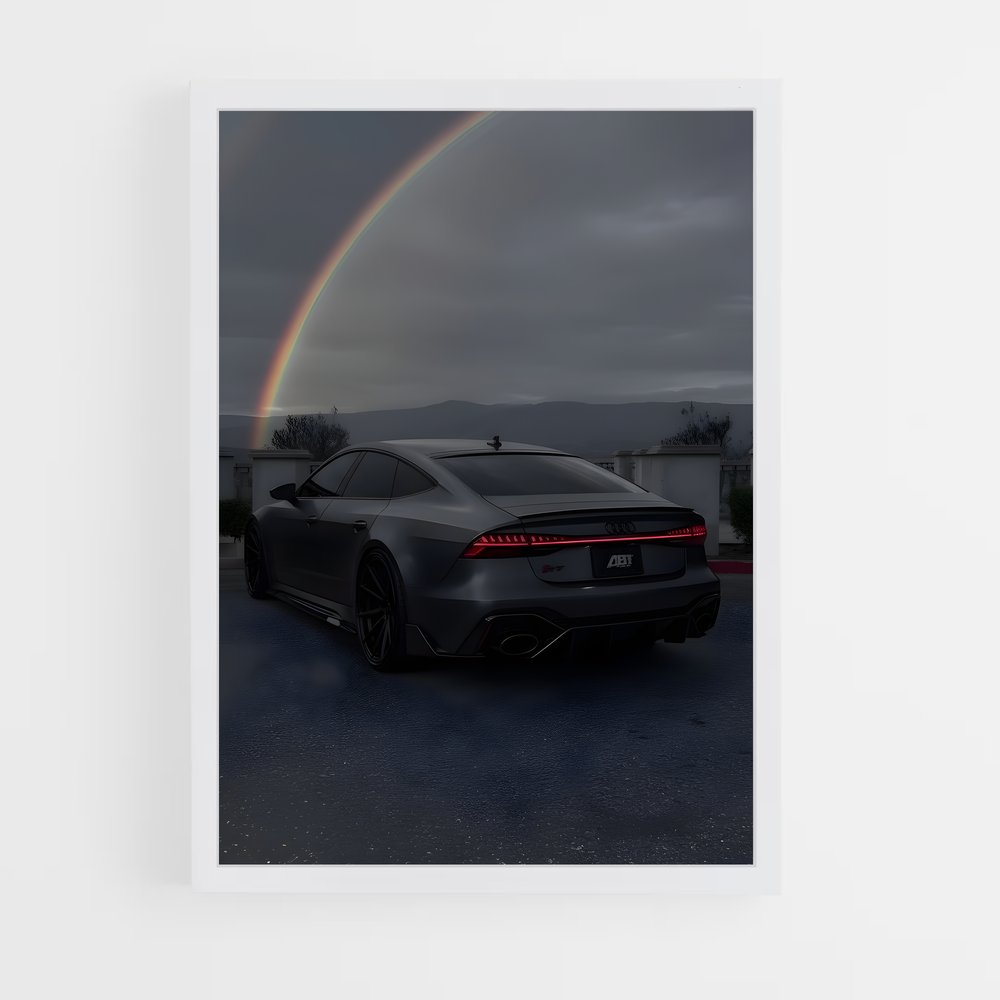 Poster Entre l'Arc-en-Ciel et la Route – affiche Audi (vue 3)
