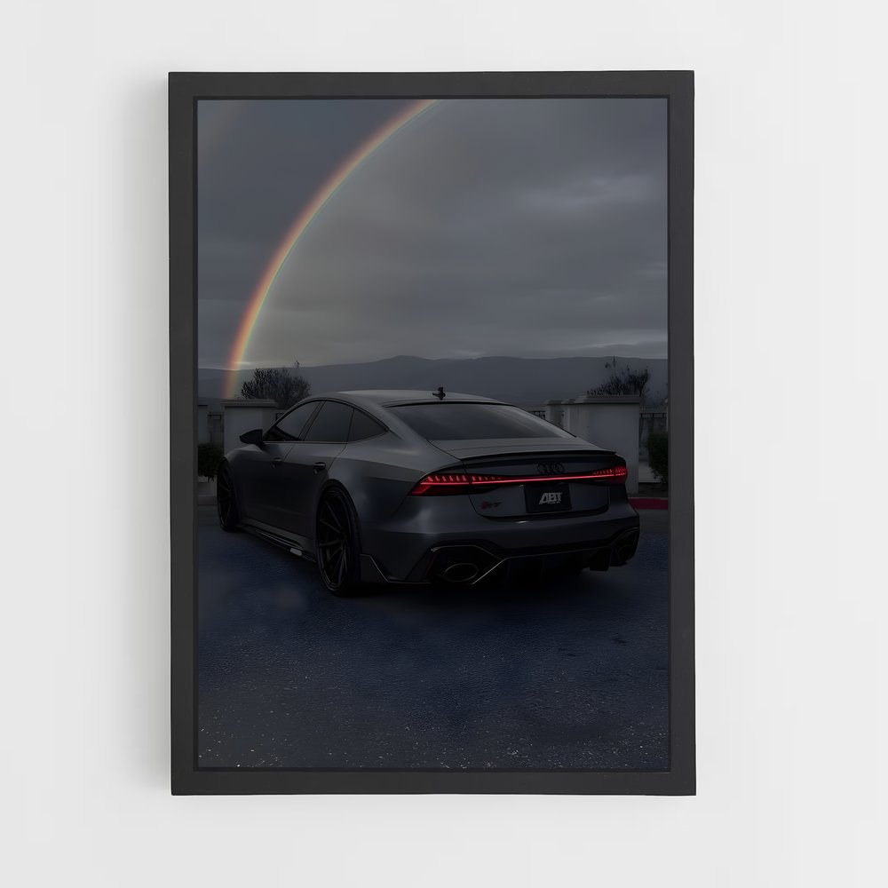 Poster Entre l'Arc-en-Ciel et la Route – affiche Audi (vue 2)