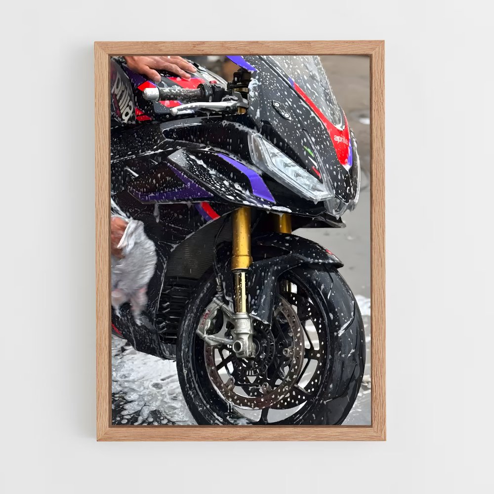 Poster Moto et Miroir – affiche Aprilia (vue 4)