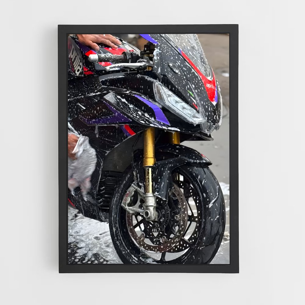 Poster Moto et Miroir – affiche Aprilia (vue 2)