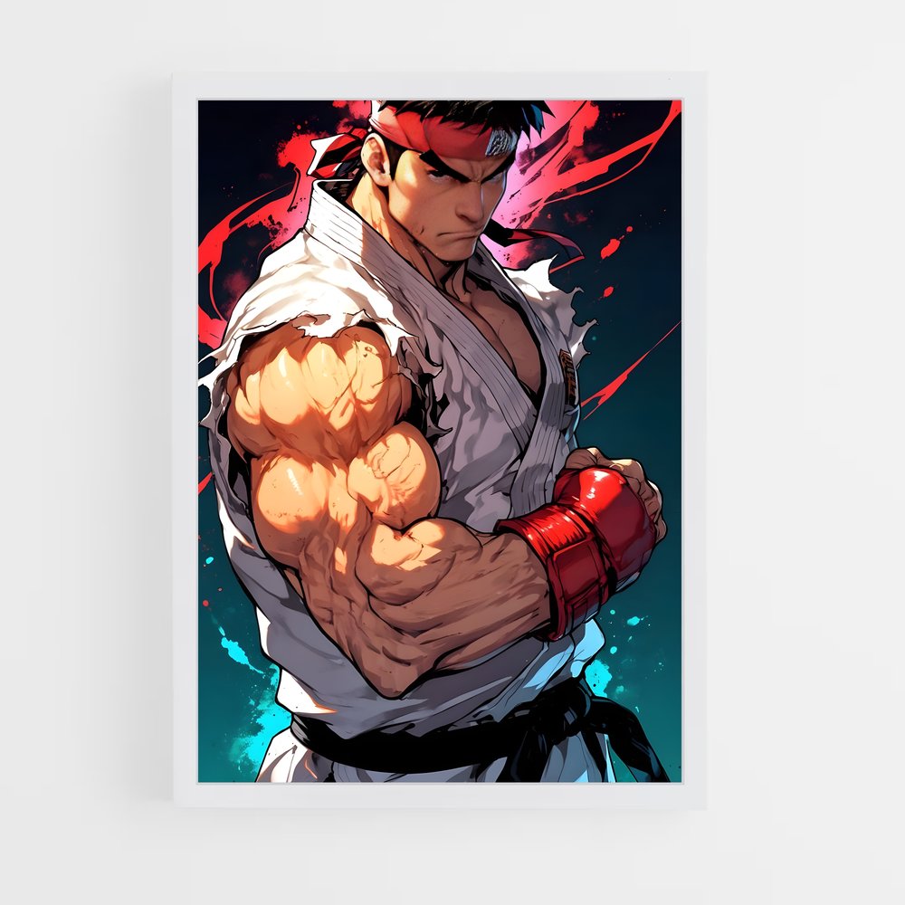 Poster Frappe Rouge – affiche Street Fighter (vue 3)