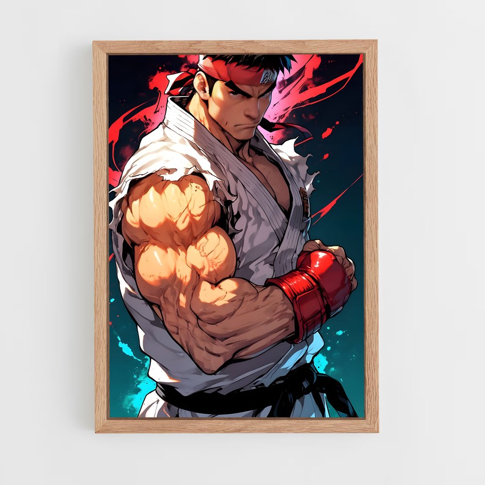 Poster Frappe Rouge – affiche Street Fighter (vue 4)